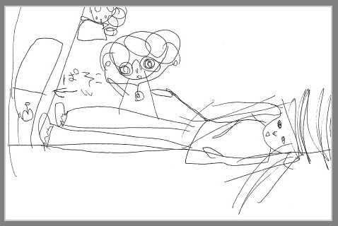 診察風景田中画伯